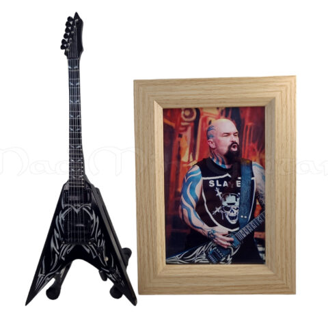 Kerry King SLAYER Mini Guitar Set with 4×6 Framed Photo