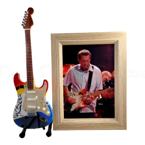 Eric Clapton Stratocaster Mini Guitar Set with 5×7 Framed Photo