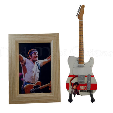 Bruce Springsteen "the Boss" Telecaster Mini Guitar Set with 4×6 Framed Photo